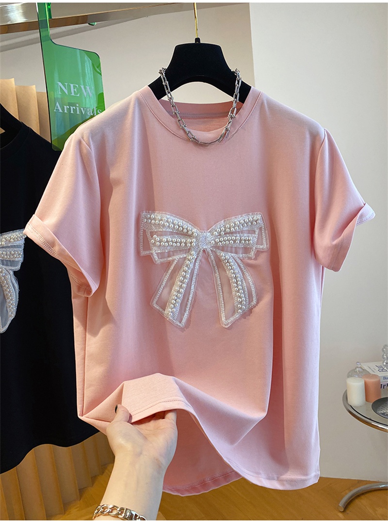   Kaos Lengan Pendek Pearl Kno - Embroidery Cotton Shirt ulasan dan harga