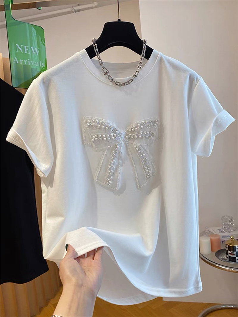   Kaos Lengan Pendek Pearl Kno - Embroidery Cotton Shirt ulasan dan harga