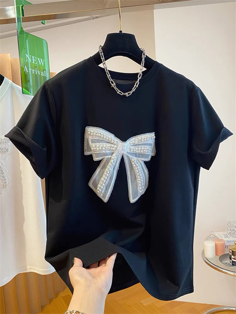   Kaos Lengan Pendek Pearl Kno - Embroidery Cotton Shirt ulasan dan harga
