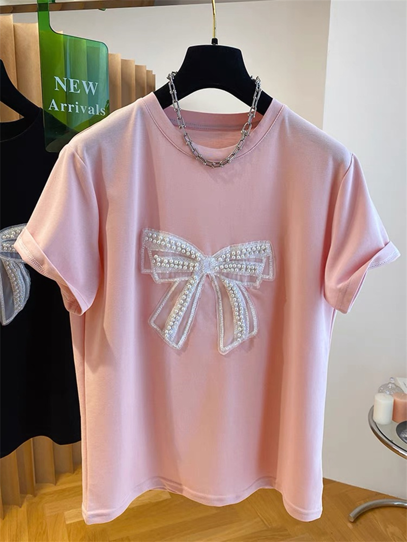   Kaos Lengan Pendek Pearl Kno - Embroidery Cotton Shirt ulasan dan harga