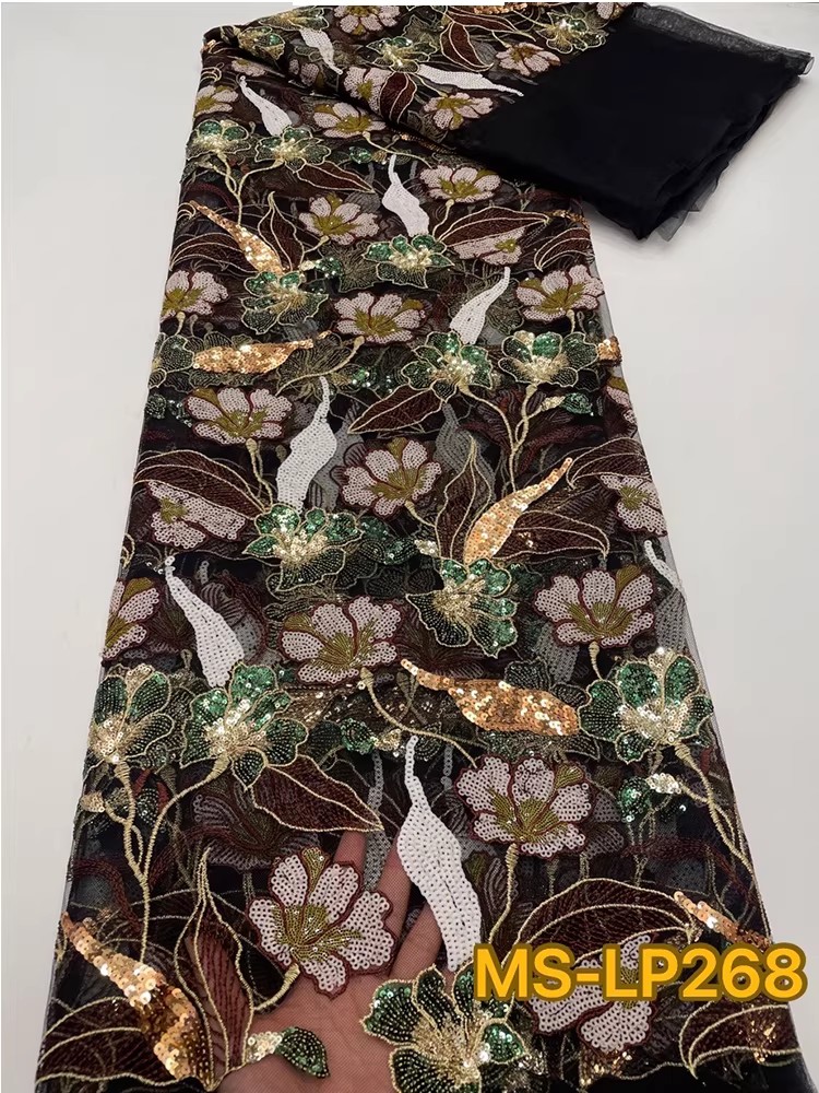 1 yard Kain Bordir Payet Bunga - Embroidery Net Dress ulasan dan harga