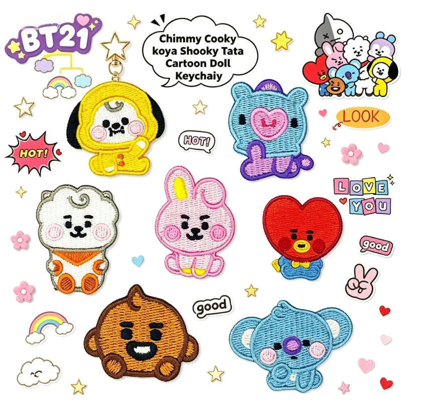LINE FRIENDS BT21 Patch Bordir - Embroidery Patches ulasan dan harga