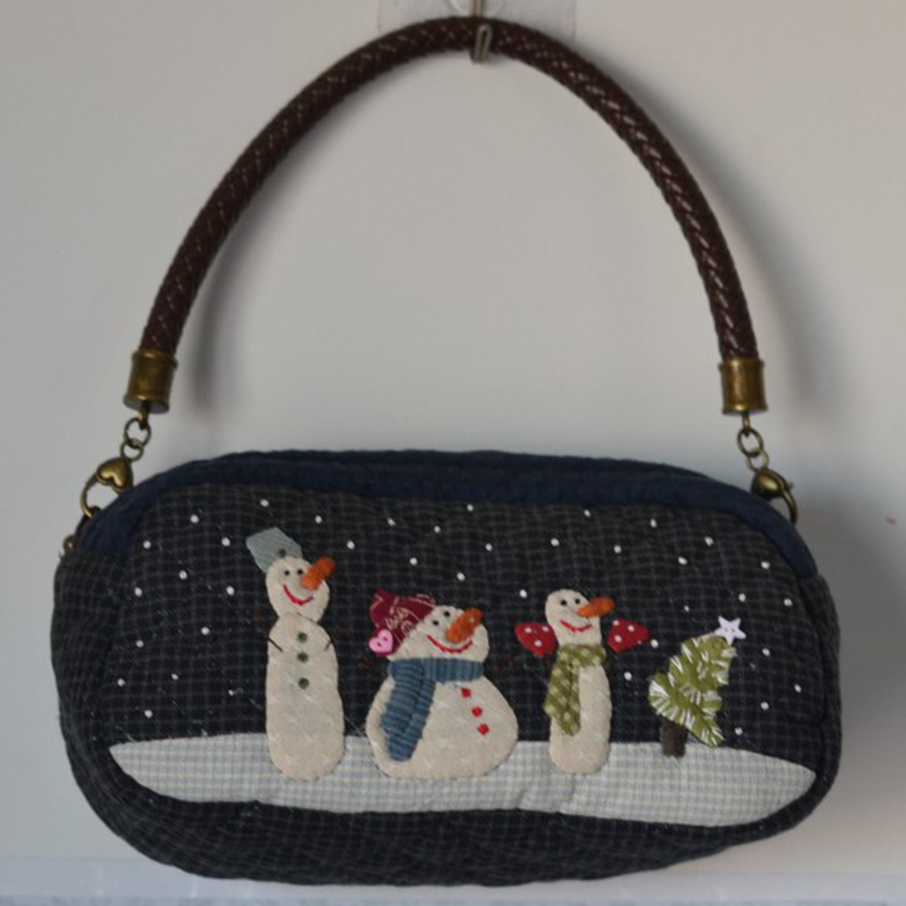 Tas bahu Salju DIY stensil per - Embroidery Xmas Stocking ulasan dan harga