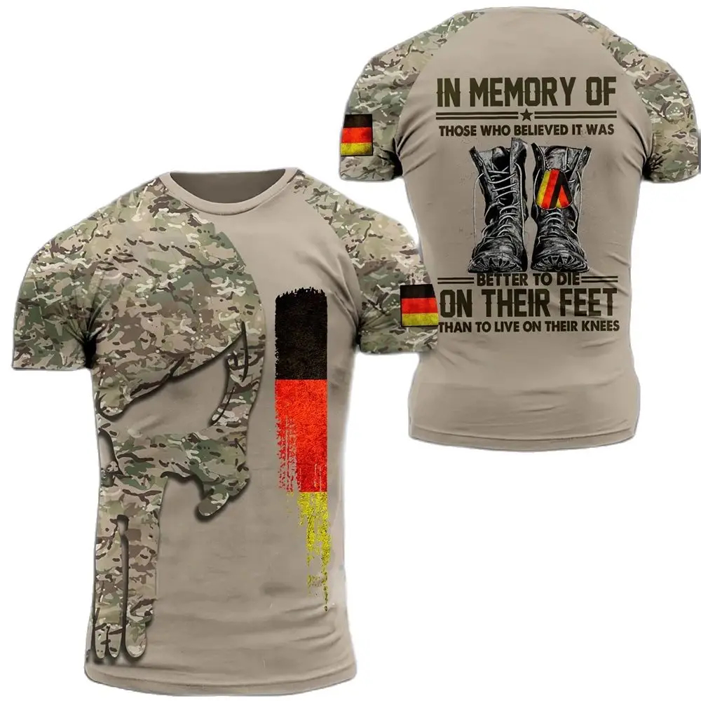 Kaus kamuflase militer Jerman  - Embroidery World ulasan dan harga