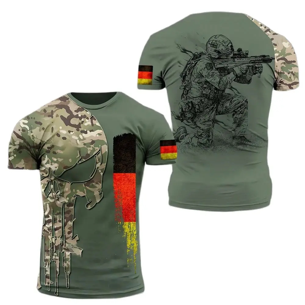 Kaus kamuflase militer Jerman  - Embroidery World ulasan dan harga