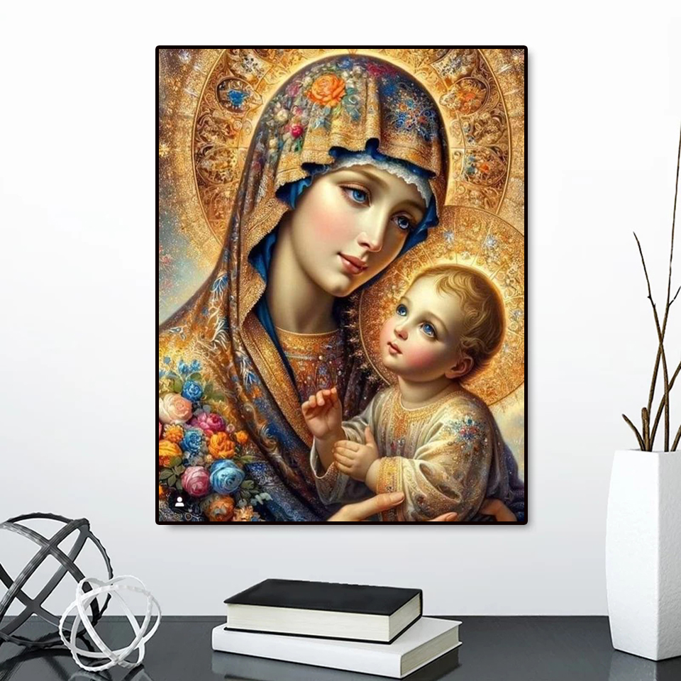 Lukisan Berlian Tanpa Bingkai, - Embroidery Icon ulasan dan harga